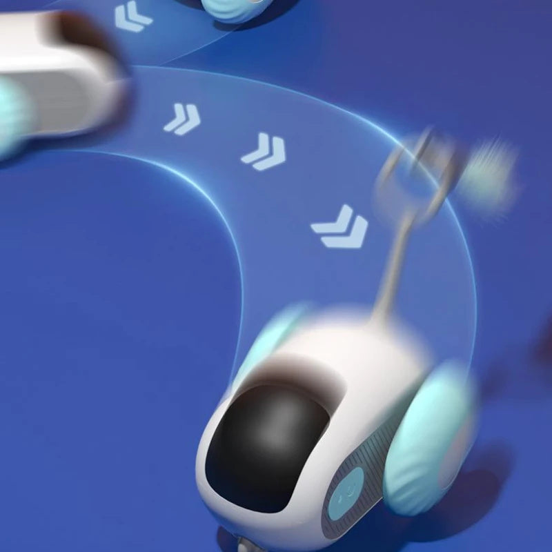 Remote Control Cat Toy Car - Automatic Self-Moving with Obstacle Avoidance & USB Charging - Interactive Pet Toy for Cats