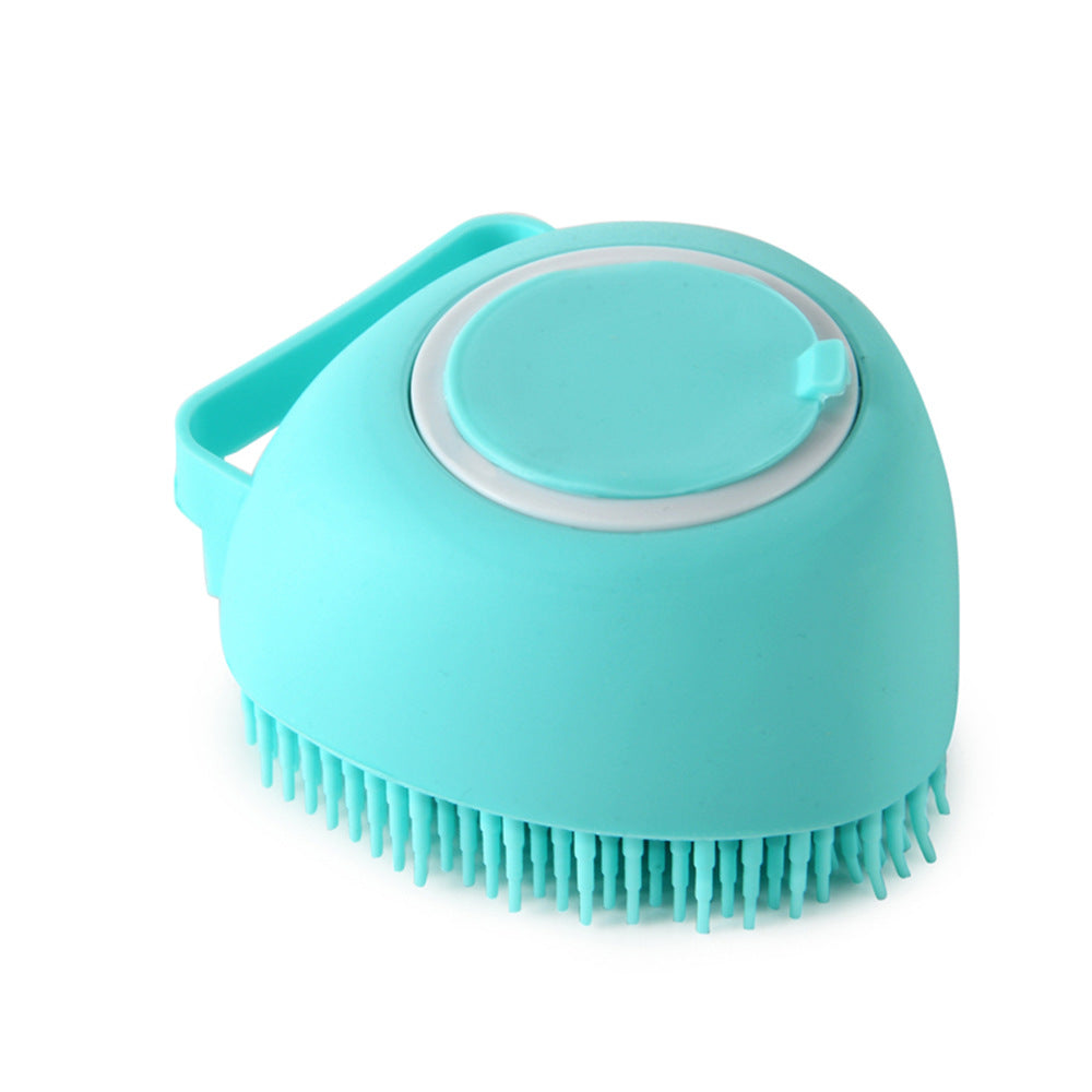Silicone Pet Bathing & Massage Glove Brush - Dog & Cat Grooming Tool with Shampoo Dispenser