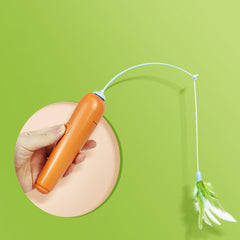 2-in-1 Self-Play Cat Toy: Interactive Turntable with Feather Teaser