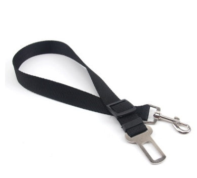Fixed-Length Polyester Dog Seatbelt Leash - Adjustable Car Safety Strap for Small to Medium Pets (5-20kg)