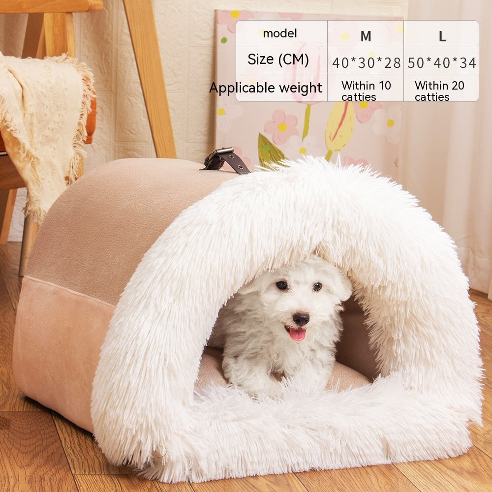 Splice Portable Pet Bed - Warm & Moisture-Proof Cat & Dog Nest for Autumn & Winter