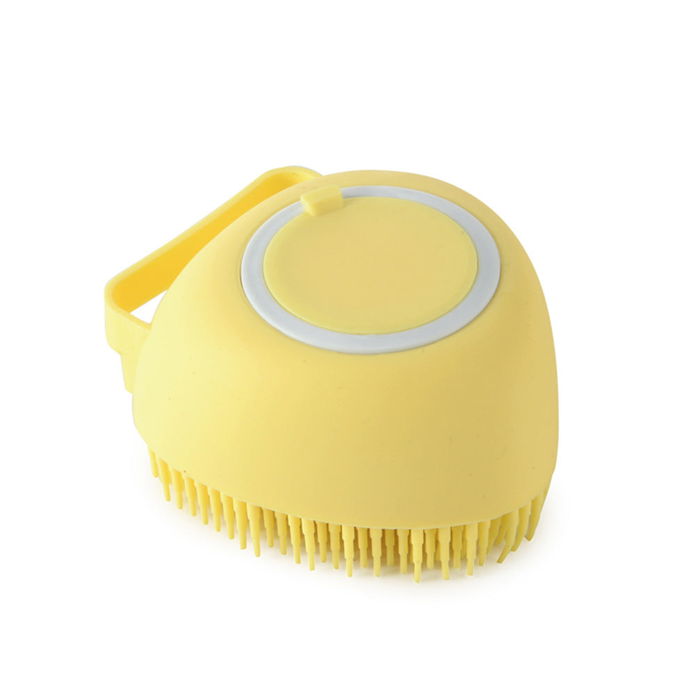 Silicone Pet Bathing & Massage Glove Brush - Dog & Cat Grooming Tool with Shampoo Dispenser