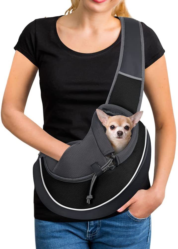 Pet Carrier Sling Bag for Small Dogs & Cats - Portable, Breathable & Hands-Free Crossbody Bag