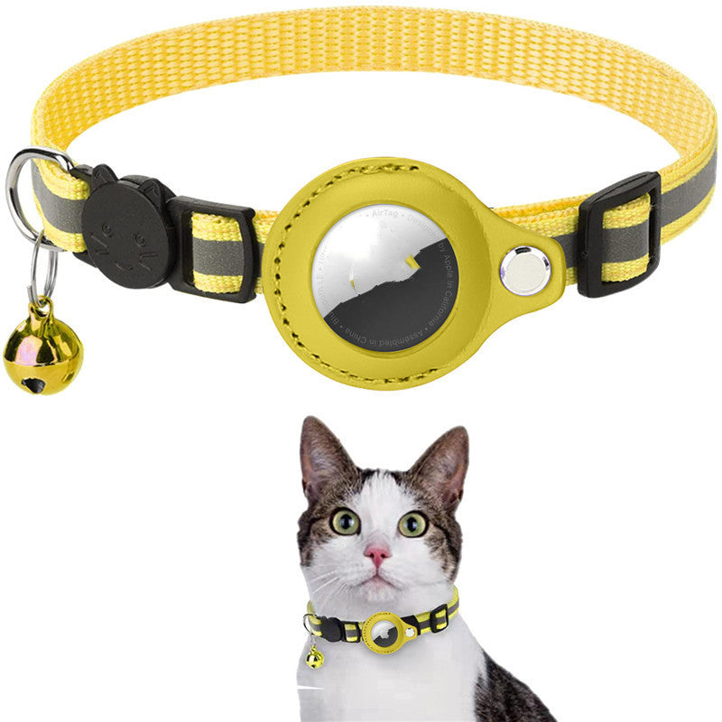 Waterproof AirTag Collar for Dogs & Cats - Reflective Nylon Holder with Protective Case