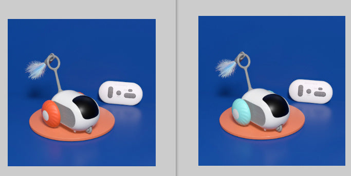 Remote Control Cat Toy Car - Automatic Self-Moving with Obstacle Avoidance & USB Charging - Interactive Pet Toy for Cats