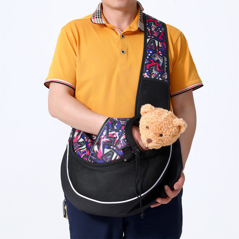 Pet Carrier Sling Bag for Small Dogs & Cats - Portable, Breathable & Hands-Free Crossbody Bag