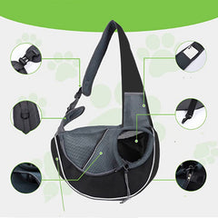 Pet Carrier Sling Bag for Small Dogs & Cats - Portable, Breathable & Hands-Free Crossbody Bag