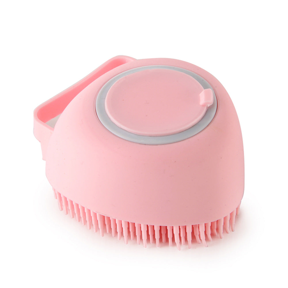 Silicone Pet Bathing & Massage Glove Brush - Dog & Cat Grooming Tool with Shampoo Dispenser