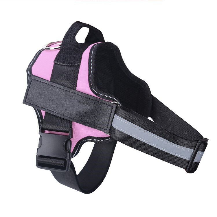 Personalized No-Pull Reflective Dog Harness - Adjustable Breathable Vest with Custom Patch for Small to Large Dogs