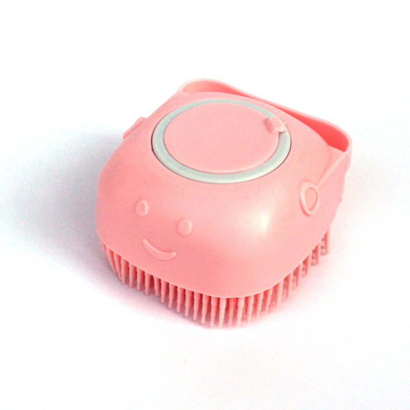 Silicone Pet Bathing & Massage Glove Brush - Dog & Cat Grooming Tool with Shampoo Dispenser