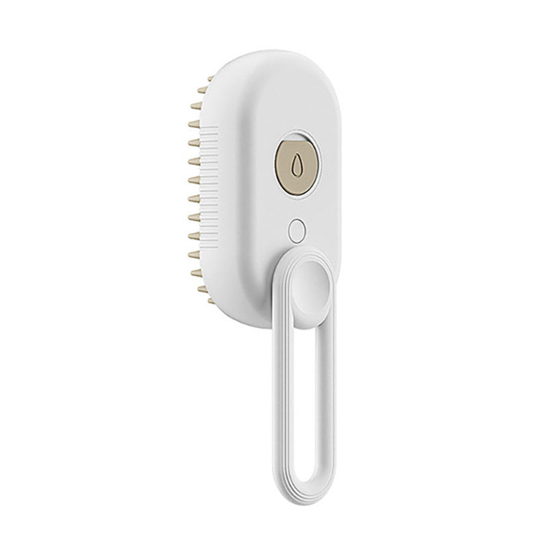 3-in-1 Electric Steam Pet Brush - USB Rechargeable Dog & Cat Grooming Brush for Hair Removal, Detangling & Massage