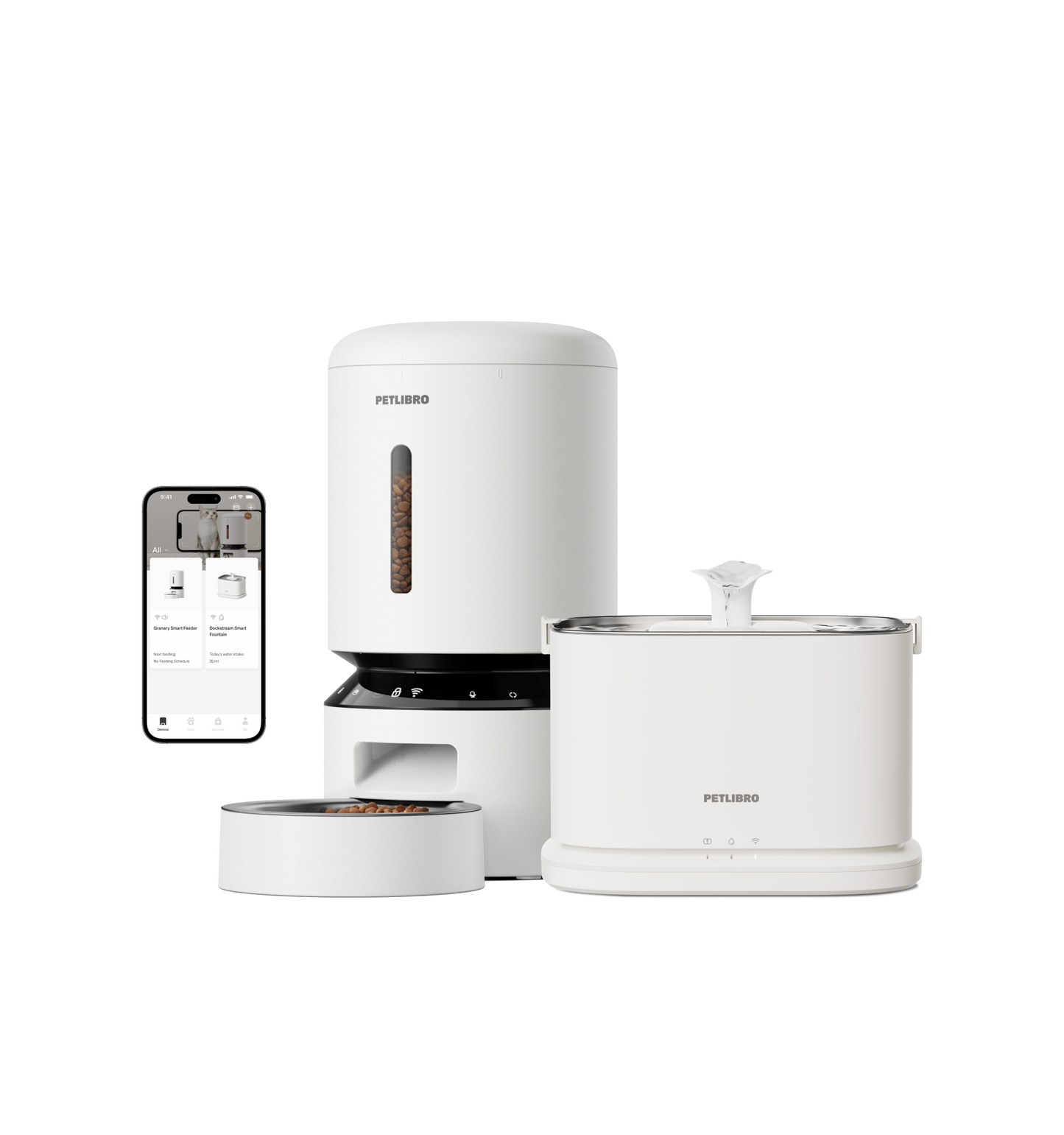 Granary Smart Feeder & Dockstream 2 Smart Fountain