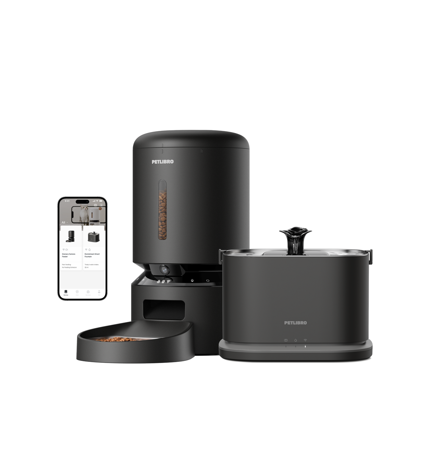 Granary Smart Camera Feeder & Dockstream 2 Smart Fountain