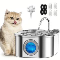 Cat Water Fountain 3.2L Stainless Steel Pet Water Fountain Dog Water Dispenser Automatic Cat Fountain Dog Bowls Cat Products