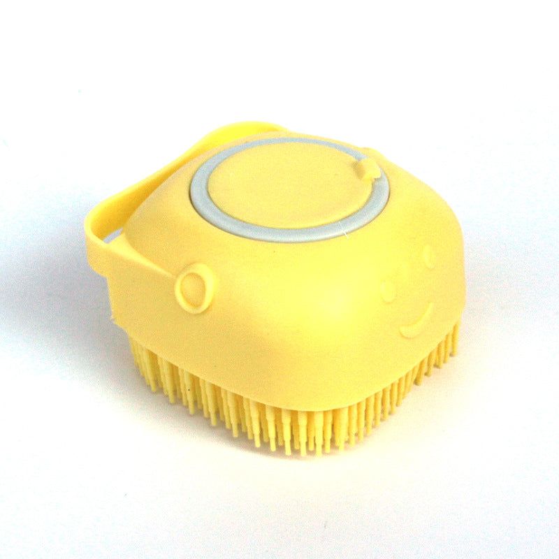 Silicone Pet Bathing & Massage Glove Brush - Dog & Cat Grooming Tool with Shampoo Dispenser
