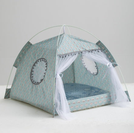 Waterproof & Breathable Enclosed Cat Tent Bed - Portable Pet House for Indoor & Outdoor Use