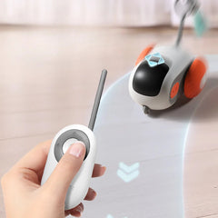 Remote Control Cat Toy Car - Automatic Self-Moving with Obstacle Avoidance & USB Charging - Interactive Pet Toy for Cats