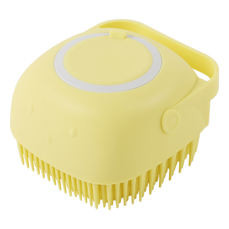 Silicone Pet Bathing & Massage Glove Brush - Dog & Cat Grooming Tool with Shampoo Dispenser