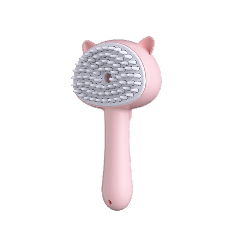 Rechargeable Steam Pet Grooming Brush - Self-Cleaning Deshedding & Massage Brush for Dogs and Cats
