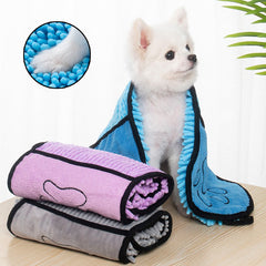 Ourpetlly Super Absorbent Microfiber Pet Drying Towel for Dogs and Cats - Quick Dry, Soft Chenille (Multiple Colors)