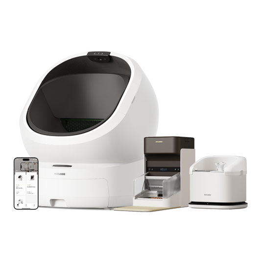 Luma Smart Litter Box & Dockstream RFID Smart Fountain & One RFID Smart Feeder