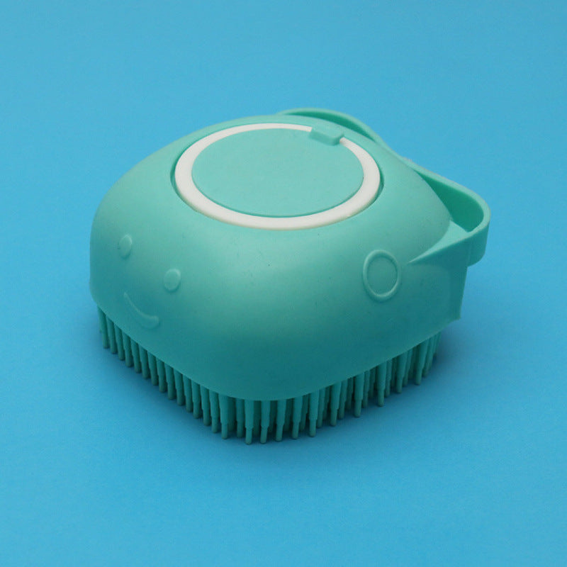 Silicone Pet Bathing & Massage Glove Brush - Dog & Cat Grooming Tool with Shampoo Dispenser