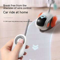Remote Control Cat Toy Car - Automatic Self-Moving with Obstacle Avoidance & USB Charging - Interactive Pet Toy for Cats