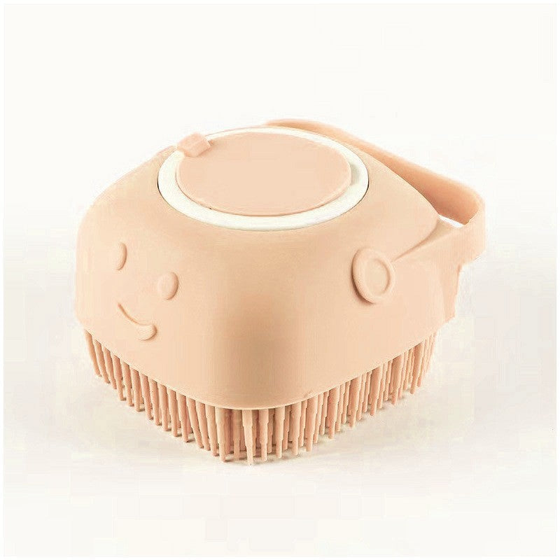 Silicone Pet Bathing & Massage Glove Brush - Dog & Cat Grooming Tool with Shampoo Dispenser