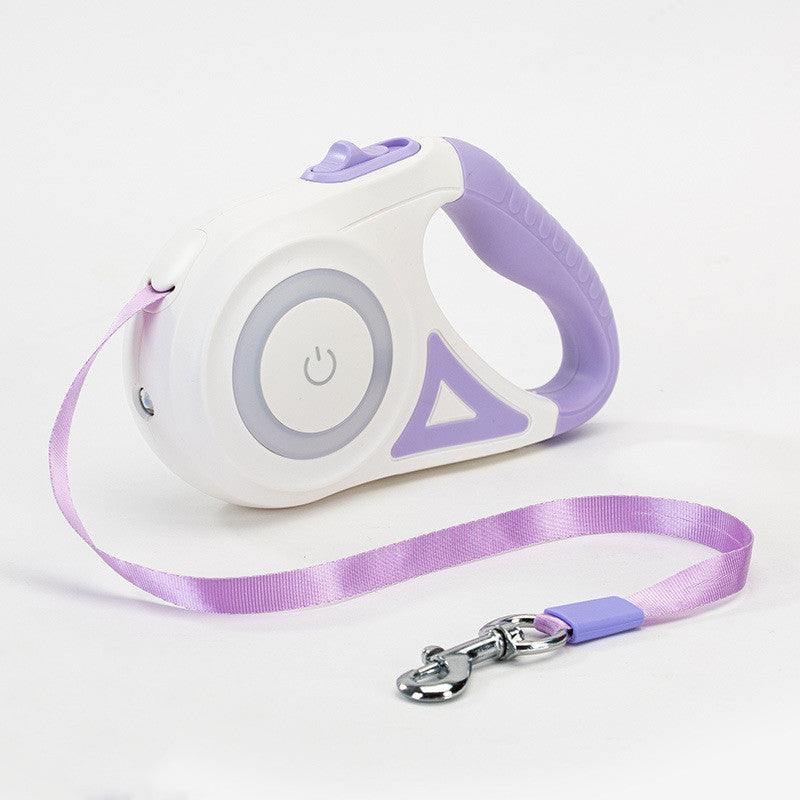 Automatic Retractable Dog Leash with LED Light & Collar Set for Small to Medium Dogs