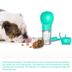 3-in-1 Portable Pet Water Bottle with Bowl & Waste Bag Dispenser | Outdoor Travel Dog & Cat Feeder