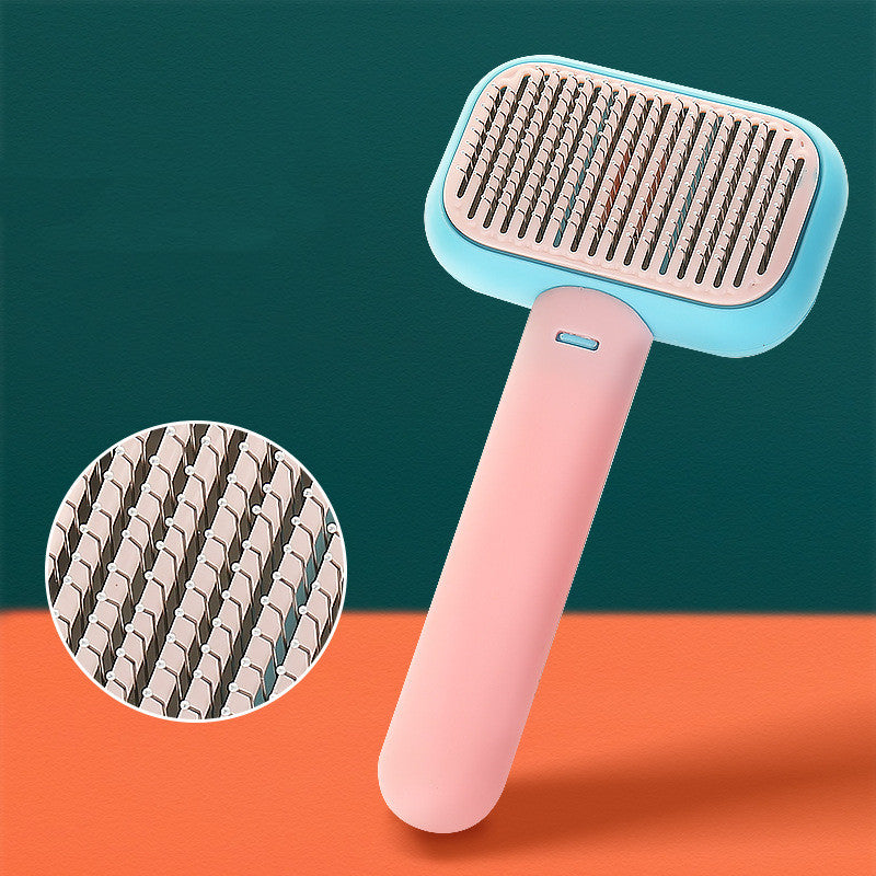 Pet Grooming Brush for Cats & Dogs - Detangling & Massage Comb for All Hair Types