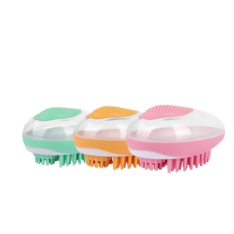 2-in-1 Pet Bath Brush & Massage Comb - Soft Silicone Deshedding Tool for Dogs & Cats
