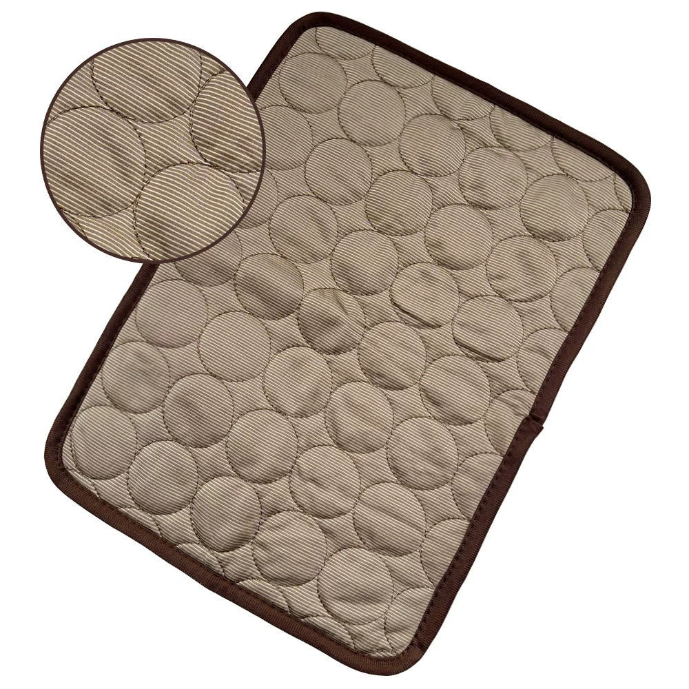 Self-Cooling Ice Silk Pet Pad - Instant Cooling Bed Mat for Dogs & Cats in Summer, No Water Needed (Multiple Sizes)