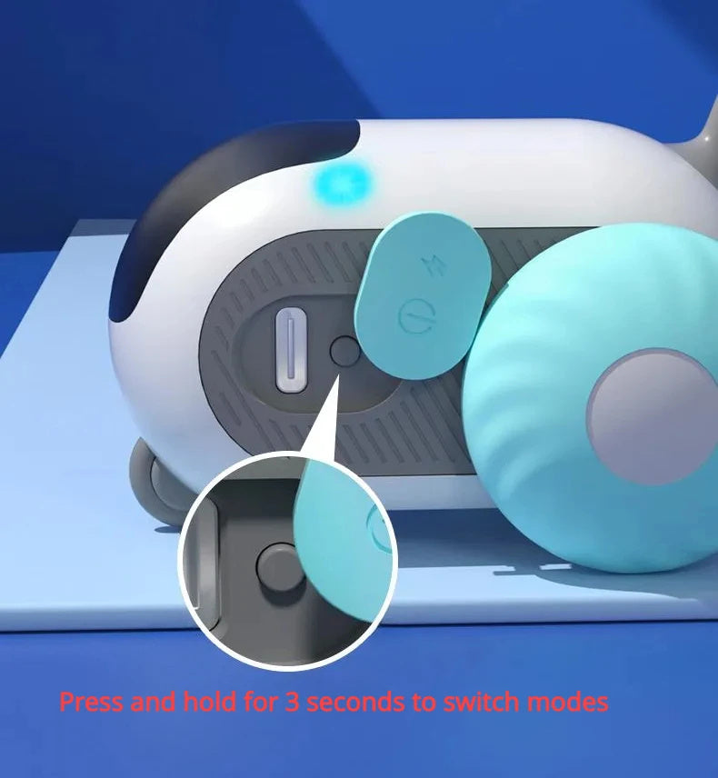 Remote Control Cat Toy Car - Automatic Self-Moving with Obstacle Avoidance & USB Charging - Interactive Pet Toy for Cats