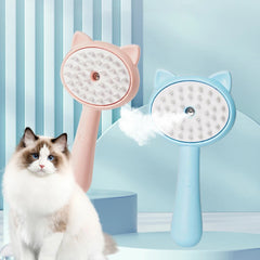 Rechargeable Steam Pet Grooming Brush - Self-Cleaning Deshedding & Massage Brush for Dogs and Cats