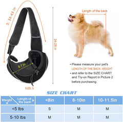 Pet Carrier Sling Bag for Small Dogs & Cats - Portable, Breathable & Hands-Free Crossbody Bag