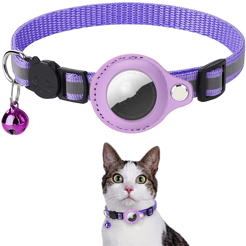 Waterproof AirTag Collar for Dogs & Cats - Reflective Nylon Holder with Protective Case