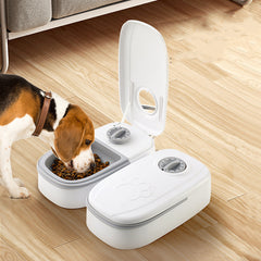Ourpetlly Automatic Pet Feeder with Timer - Smart Food Dispenser for Cats and Dogs, 4-Meal Programmable, Stainless Steel Bowl